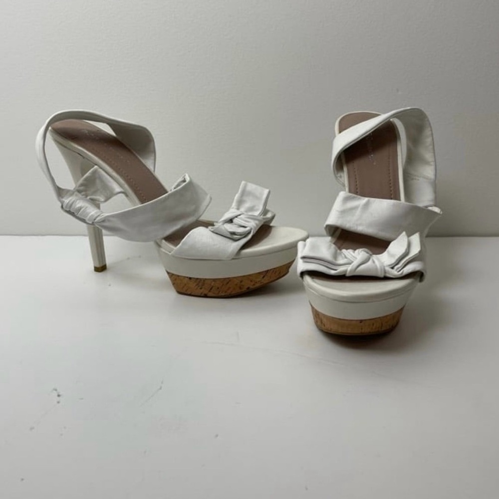 Women’s Elegant White Platform Stilleto Heels Sandals Shoes